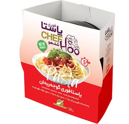 شف هو پاستا با طعم گوجه و ریحان 120 گرم